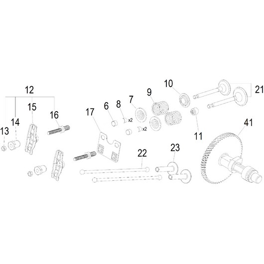 Распредвал и клапана Champion PC1645RH